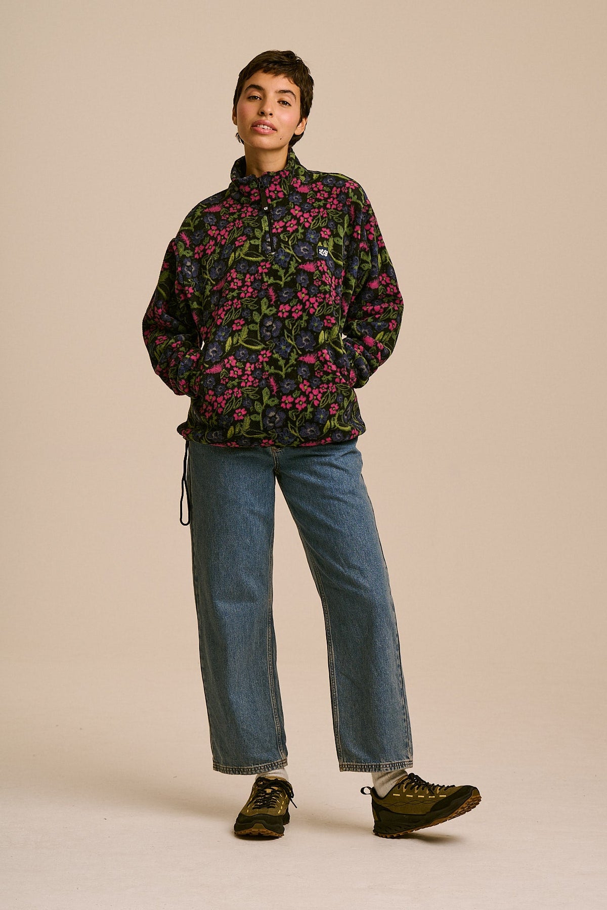 Stevie - Recycled Polyester Fleece in Ditsy Floral