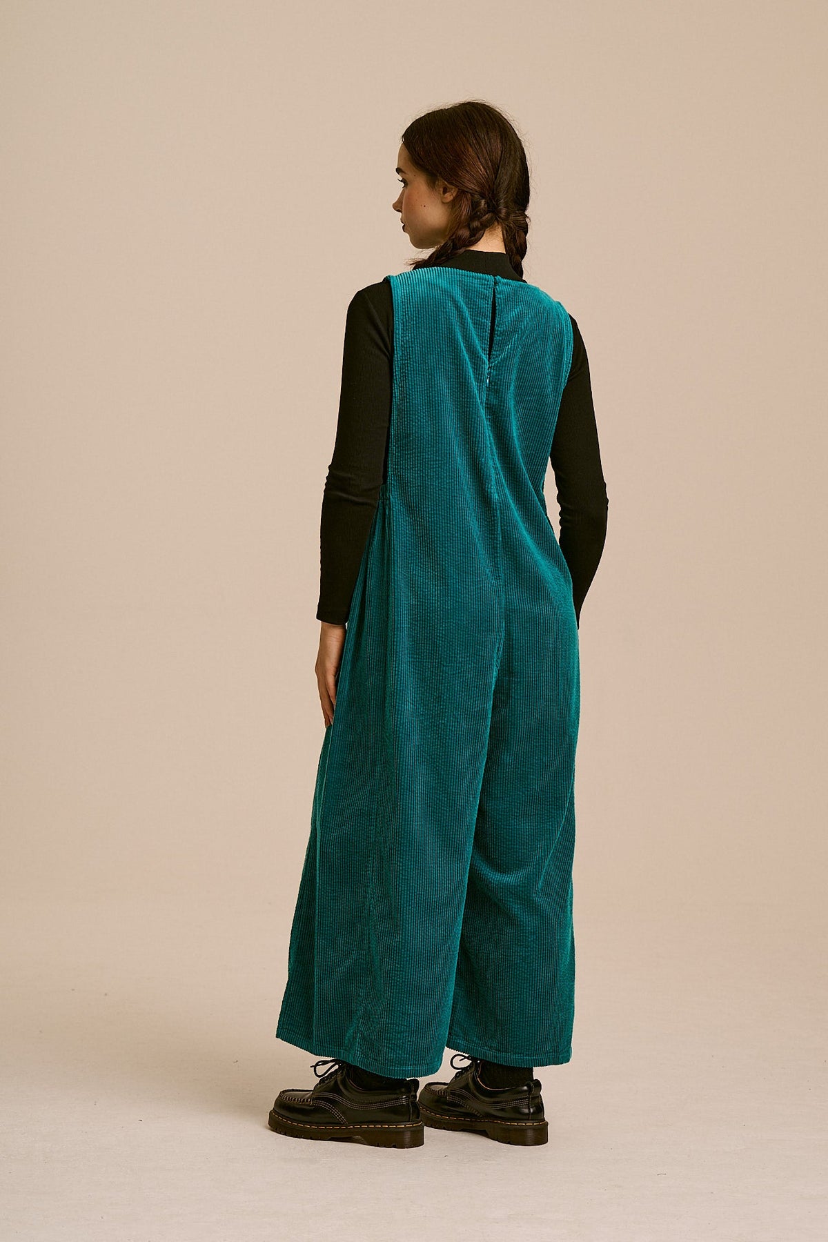 Tilda - Organic Corduroy Jumpsuit in Teal
