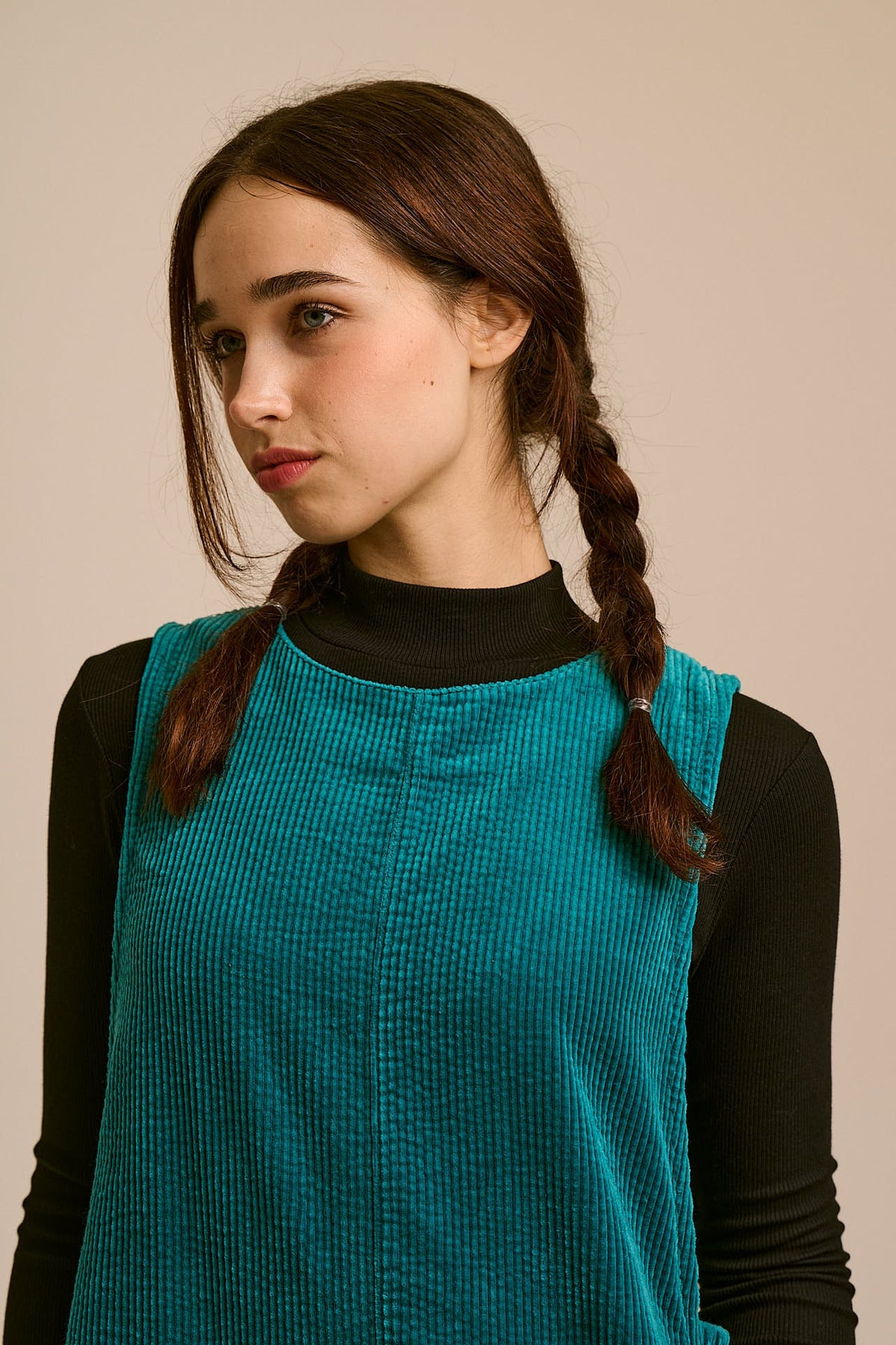 Tilda - Organic Corduroy Jumpsuit in Teal