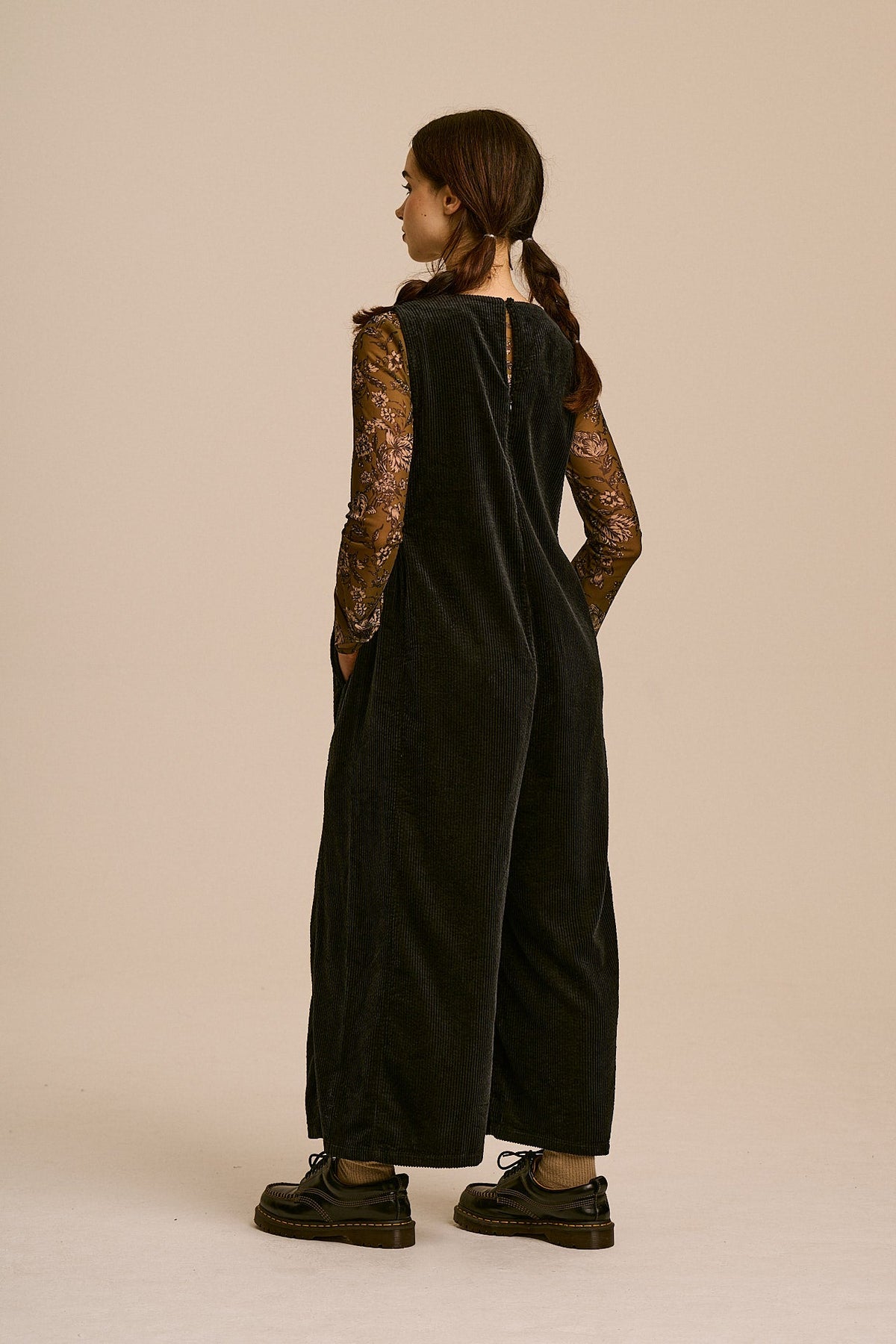Tilda - Organic Corduroy Jumpsuit in Black