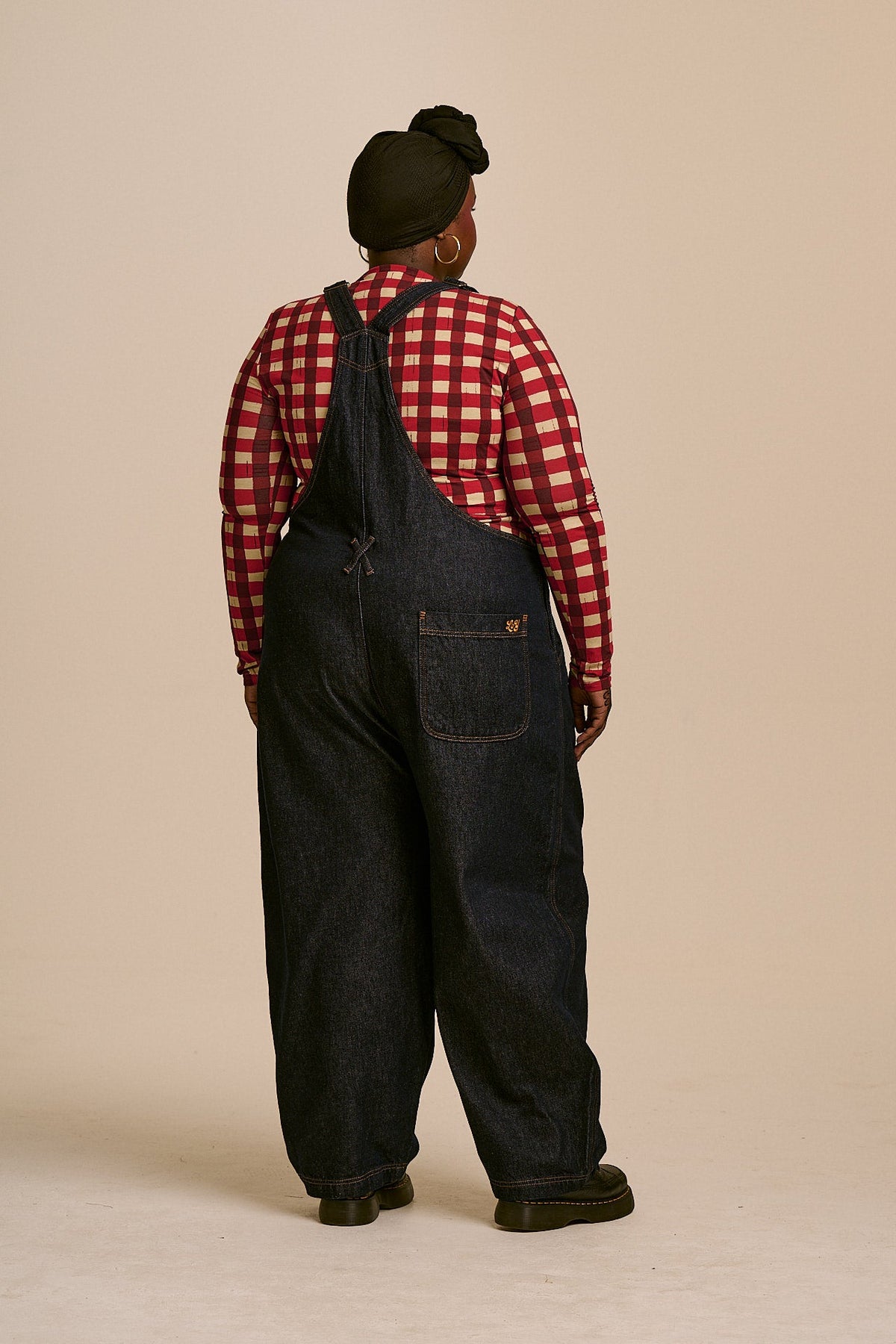 Toluca Barrel Leg Dungarees - Organic Cotton Denim in Indigo