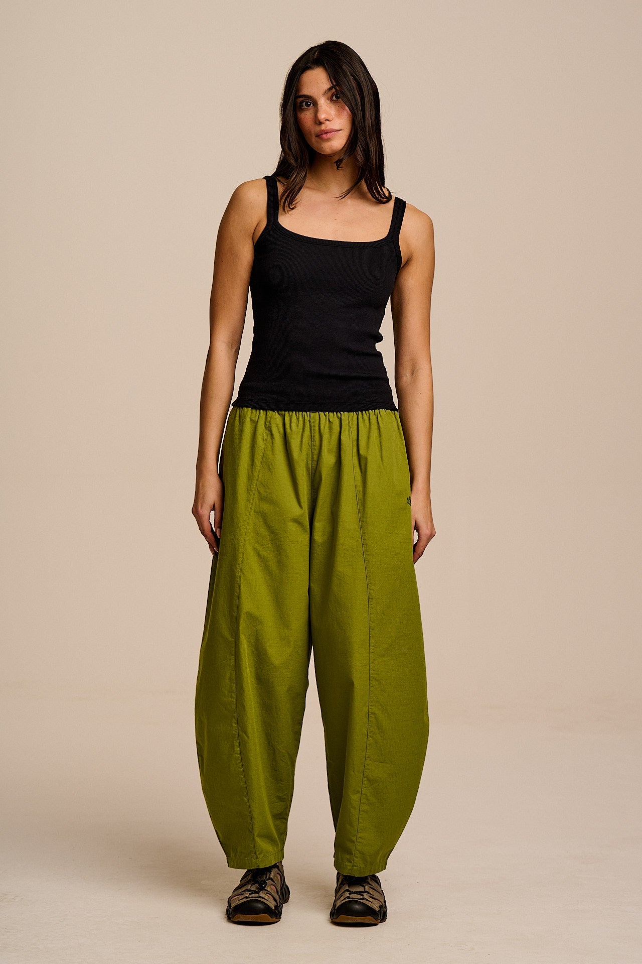 Tully - Cotton Strappy Vest in Black