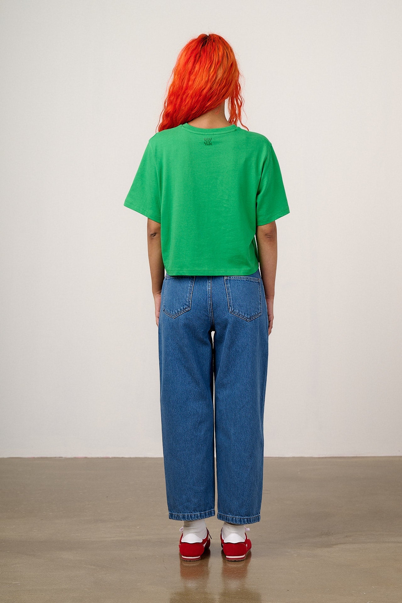 Zayla - Cropped Boxy T-Shirt in Kelly Green