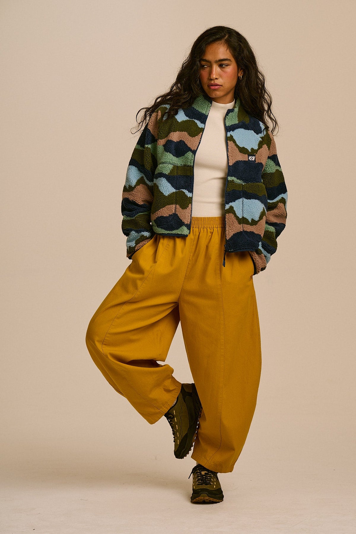 Finley Borg Fleece Jacket - Recycled Polyester in Rolling Hills
