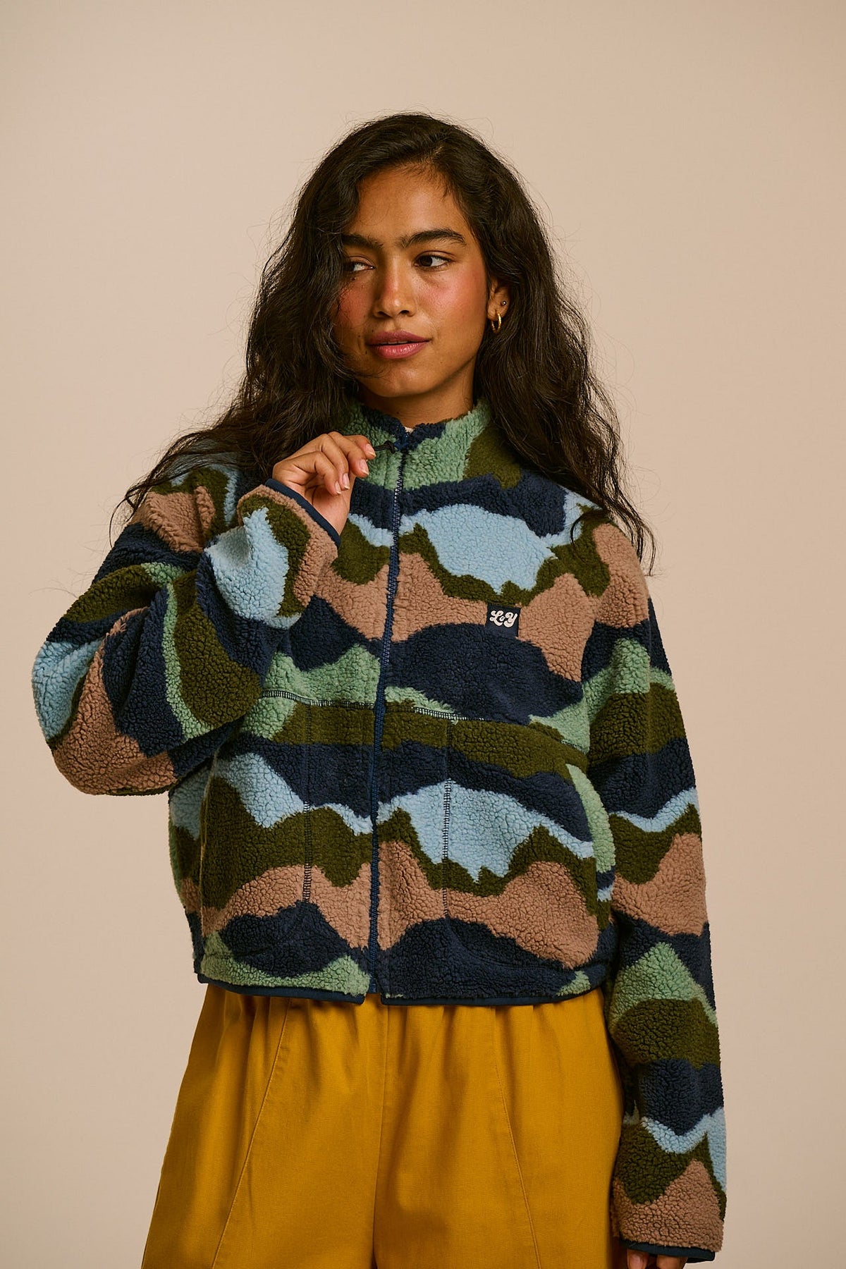 Finley Borg Fleece Jacket - Recycled Polyester in Rolling Hills