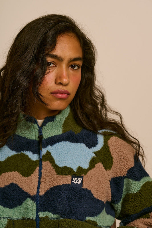 Finley Borg Fleece Jacket - Recycled Polyester in Rolling Hills