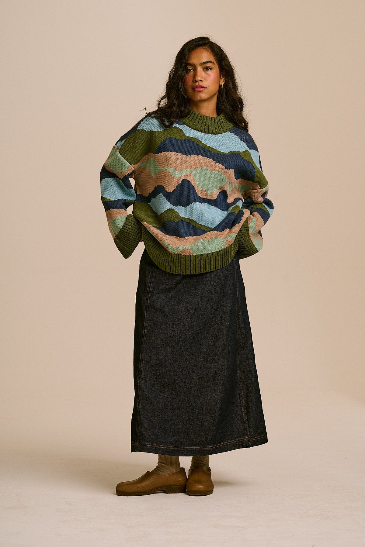Amari - Oversized Knitted Jumper in Rolling Hills