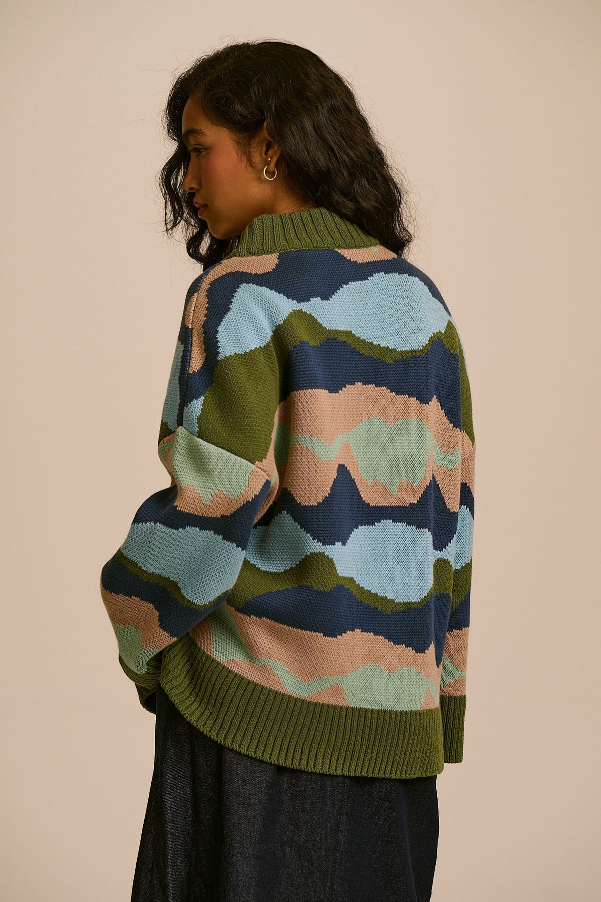 Amari - Oversized Knitted Jumper in Rolling Hills